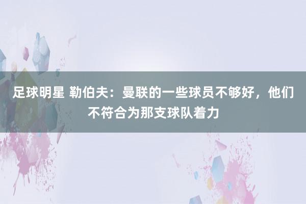 足球明星 勒伯夫：曼联的一些球员不够好，他们不符合为那支球队着力