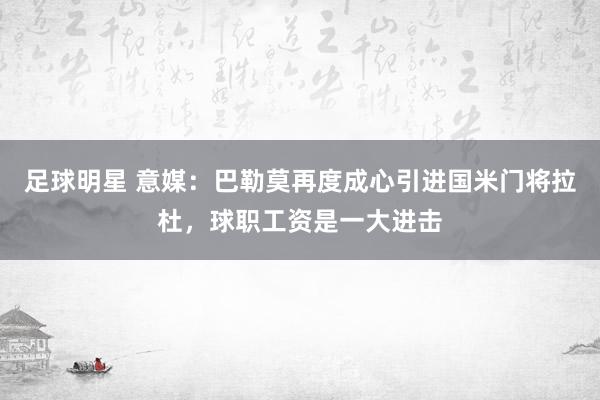 足球明星 意媒：巴勒莫再度成心引进国米门将拉杜，球职工资是一大进击