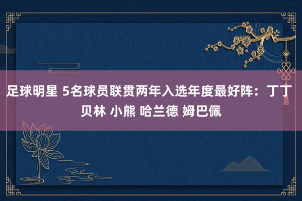 足球明星 5名球员联贯两年入选年度最好阵：丁丁 贝林 小熊 哈兰德 姆巴佩